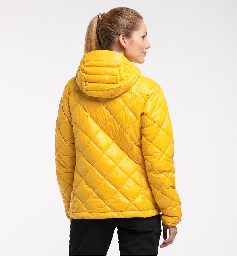 Haglöfs Womens Roc Mimic Down Jacket Yellow New Zealand 96547JVDH